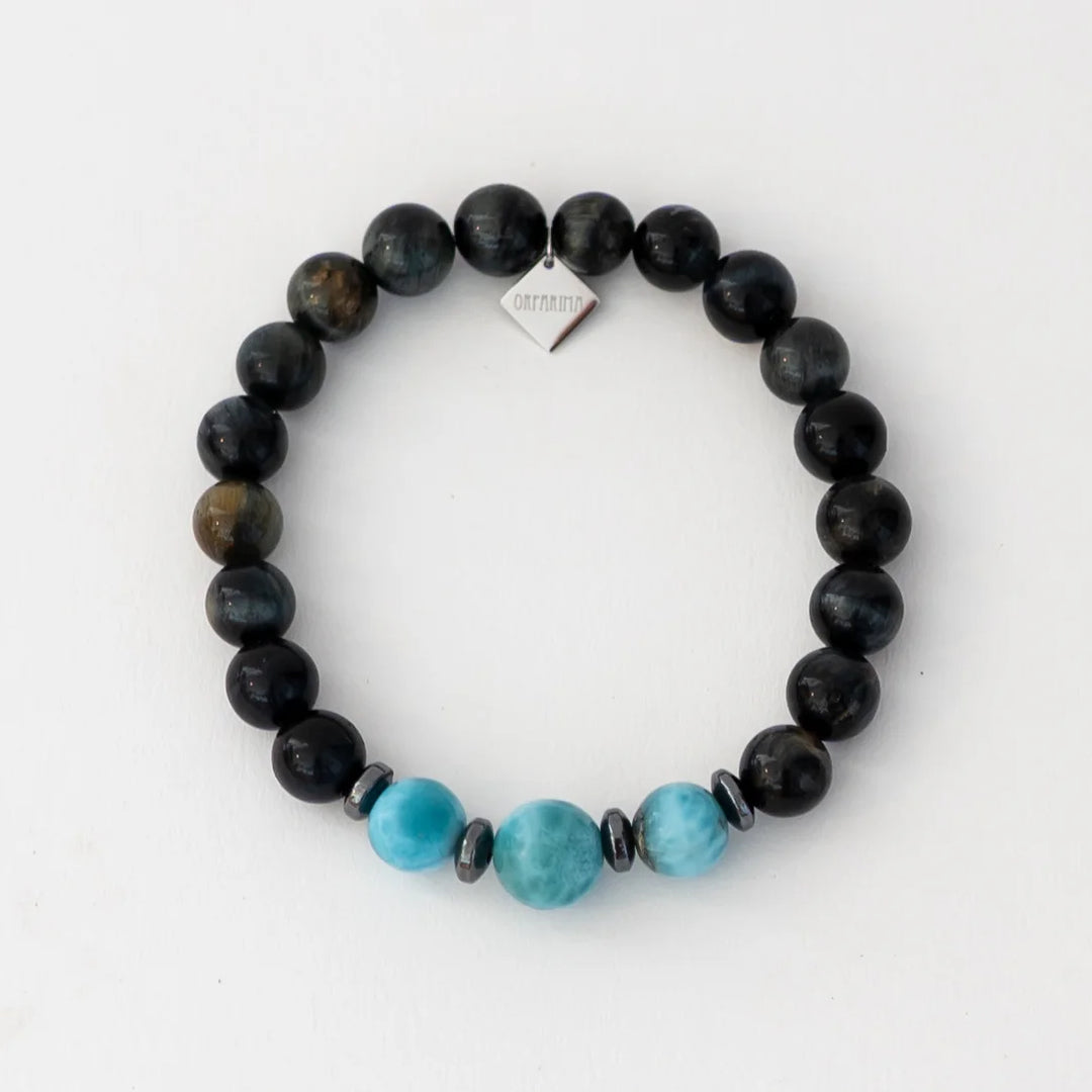 Bracelet en fil élastique composé de perle d&