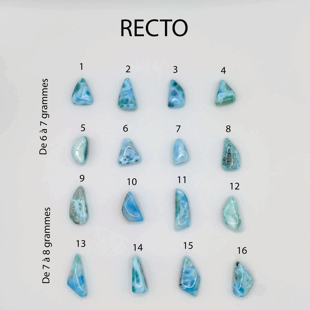 Pendentifs en Larimar de couleur bleu, de République Dominicaine. Collier faits à la main.