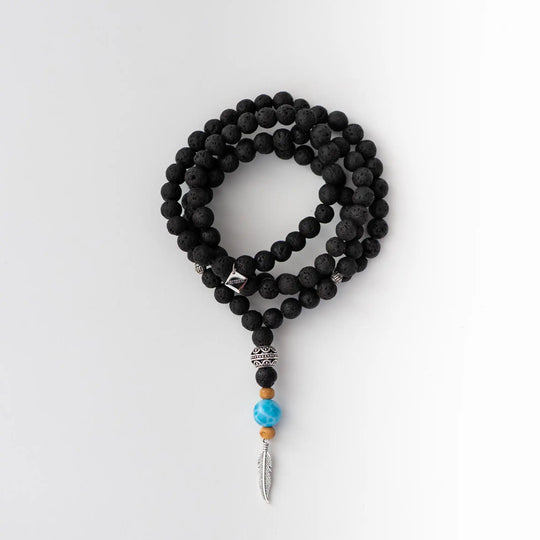 MALA Larimar 💙 Pierre de Lave 🖤