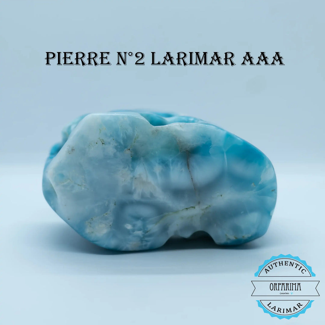 Très jolie pierre naturelle de Larimar venant de République Dominicaine, Bloc de pierre semi-précieuse de couleur bleu, pour collectionneurs ou énergéticiens.