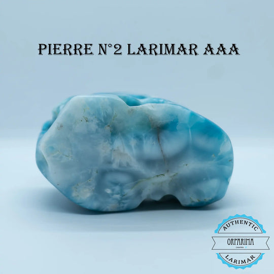 Très jolie pierre naturelle de Larimar venant de République Dominicaine, Bloc de pierre semi-précieuse de couleur bleu, pour collectionneurs ou énergéticiens.