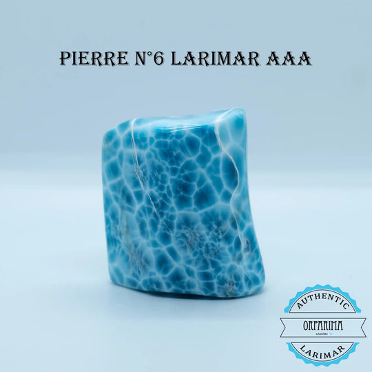 Pierre naturelle de Larimar de République Dominicaine. Bloc de Larimar extrêmement rare pour les collectionneurs, lithothérapeutes, magnétiseurs ou énergéticiens.