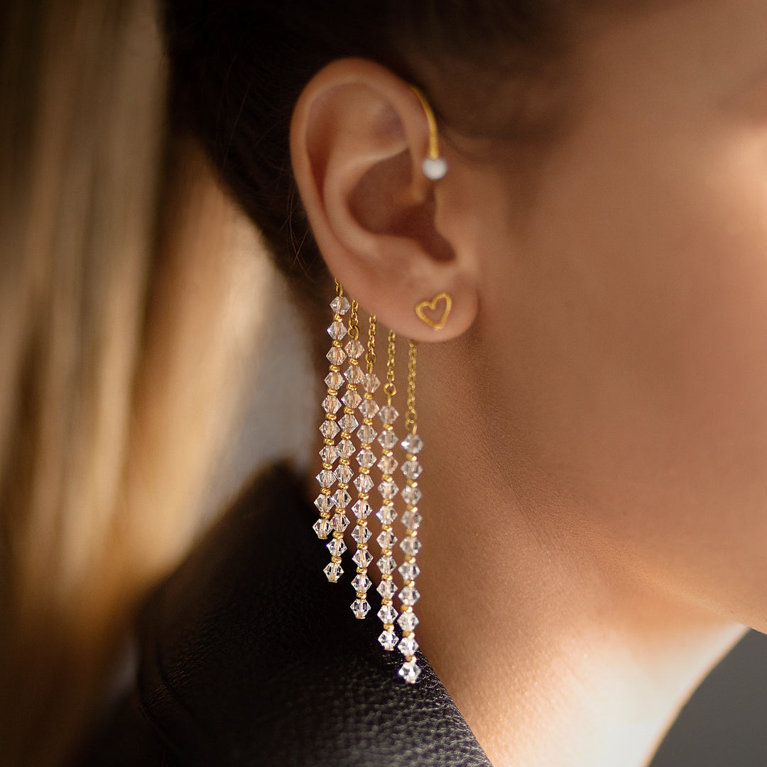 Orparima Cristal Diamond de la collection Swarovski en plan sérré. Boucles d&